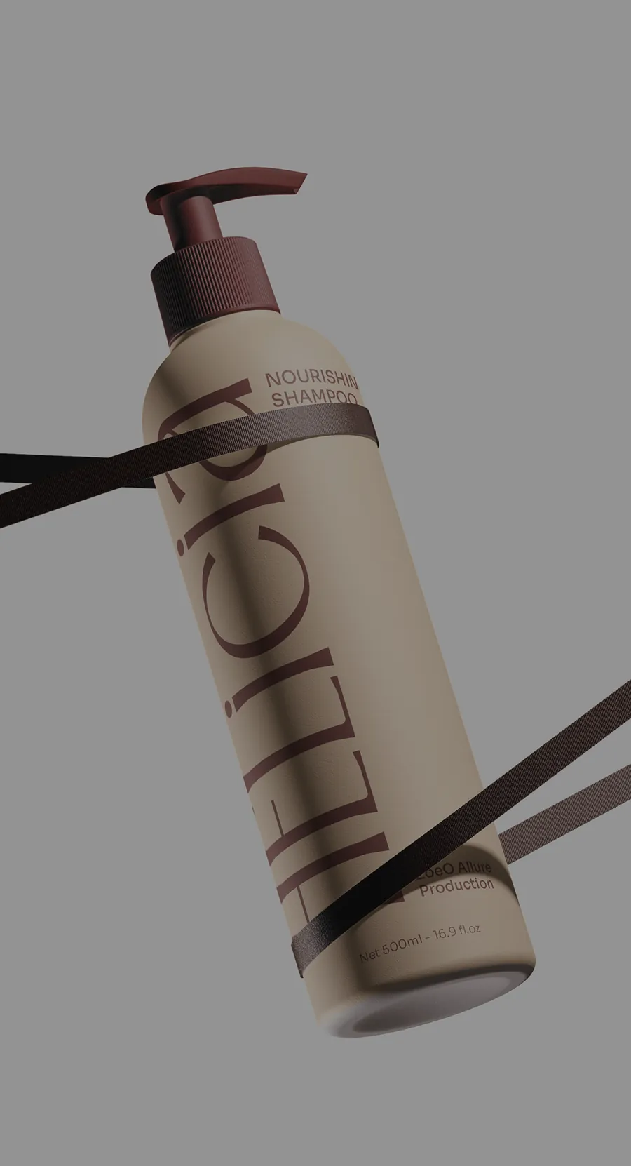 HELicia hair care bottle