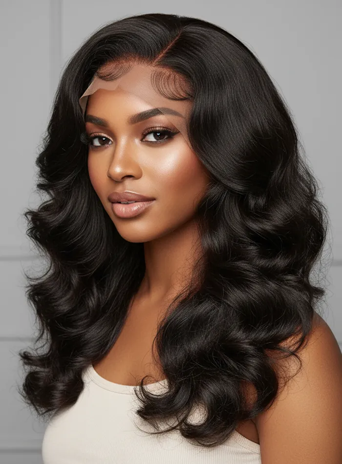 Freshly installed deep wave lace front